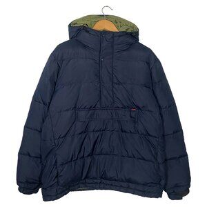 Supreme FW11 Pullover Anorak Puffer 700 Down Fill Parka Jacket Navy mens size XL